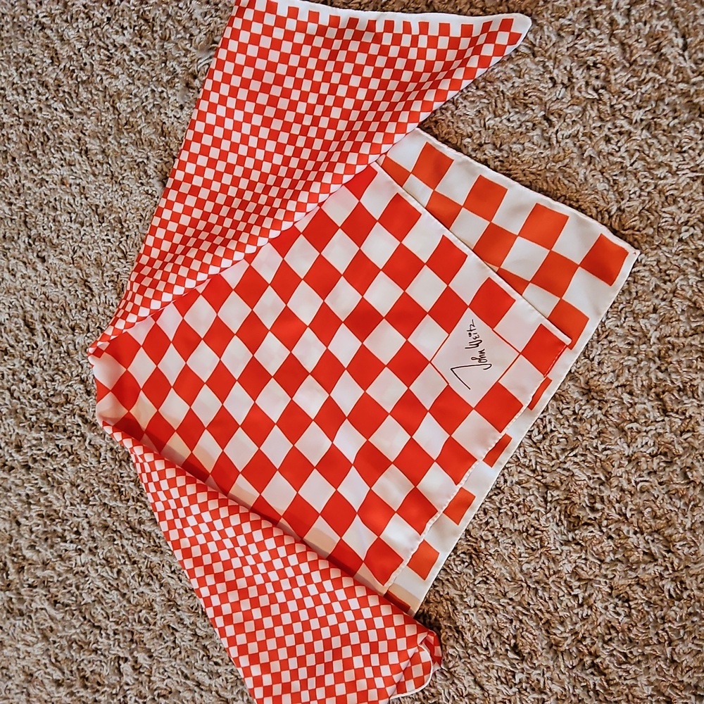 Vintage John Weitz Square Checkered Scarf